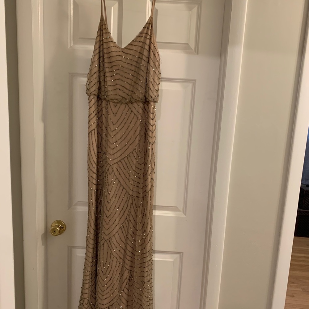 Adrianna Papell gown floor length with sequins